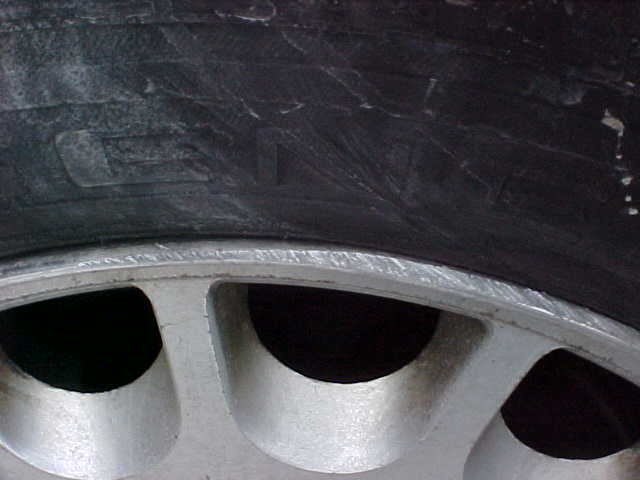 Closeup of damage