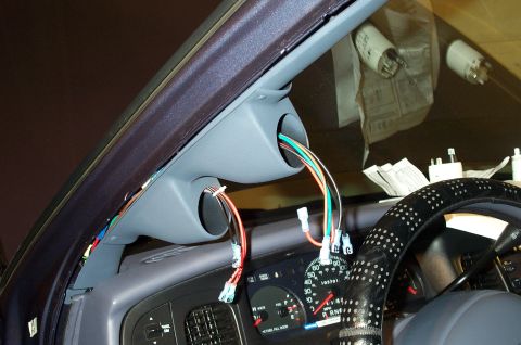 1998 Ford Crown Victoria - The pod and pillar mounted, awaiting the gauges.