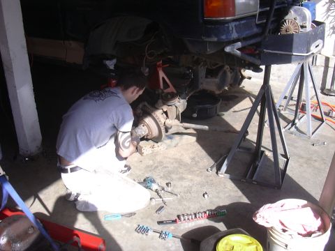 1991 Ford Bronco - Dane giving me a hand