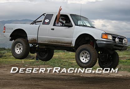 1984 Ford Bronco - Modified Ford Ranger airborne during an off-road event.