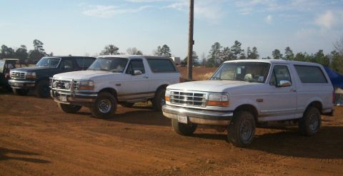 1993 Ford Bronco - Broncos at Gilmer From left to right: Ed's, Ben's and Garritt's