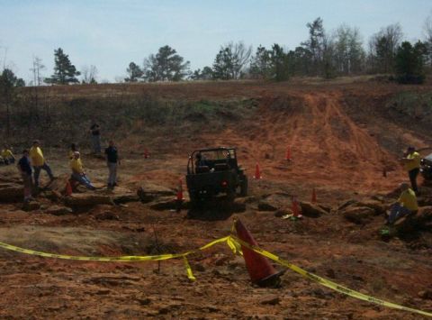 1993 Ford Bronco - CJ2A crossing Rock Garden