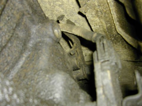 1993 Ford Bronco - Vehicle transmission sensor and wiring harness detail.