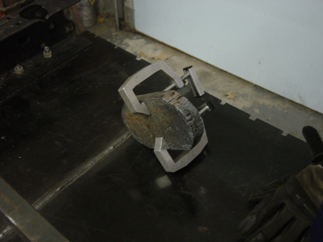 With a little cleanup, these two rough ovals will become the reinforcement for the rear shackle points.