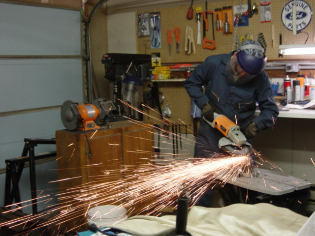 A "little" cleanup.  New toy makes short work of rough edges on a pair of plates that total 1" when clamped together.