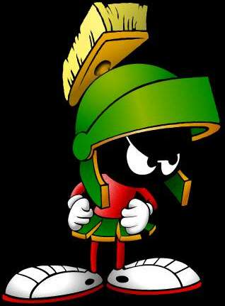 2003 Ford Crown Victoria - A cartoon depiction of Marvin the Martian, a character from Looney Tunes.