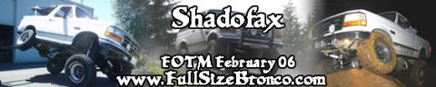 1996 Ford Bronco - Multiple Ford Broncos are shown in off-road conditions with modified suspensions.