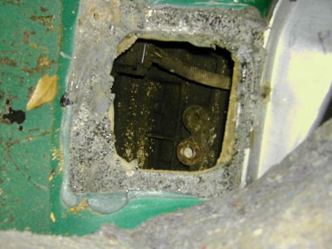 1993 Ford Bronco - tomorrow morning i will take the grinder out and remove the last of the adhesive that resides on the access panel rim. here you can also se…