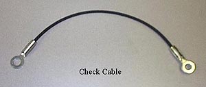 1991 Ford Bronco - A black cable with metal ring terminals on each end is shown against a neutral background.
