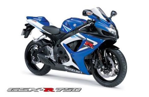 2002 Kawasaki Ninja - Suzuki GSX-R750 sportbike shown in a studio shot with a white background.