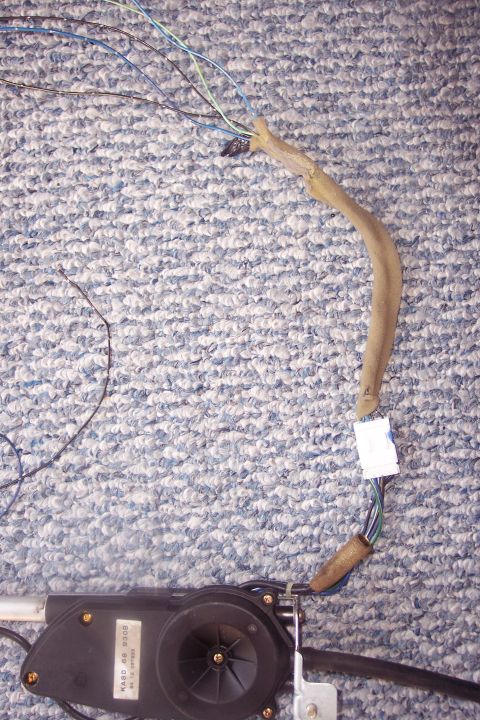 1995 Ford Probe - This is a power antenna assembly with its wiring harness and connector, showing part number K480 86 930B.