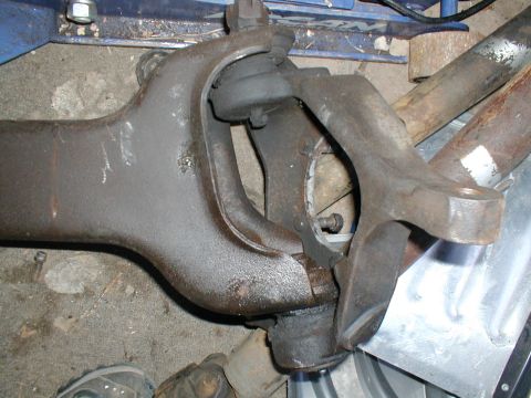 1979 Ford Bronco - This image shows a vehicle's steering knuckle and ball joint, not a complete vehicle.