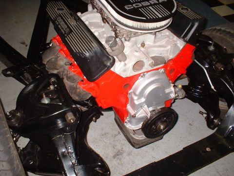 1964 Ford Galaxie - Close-up of a Ford Cobra engine, likely a performance variant.