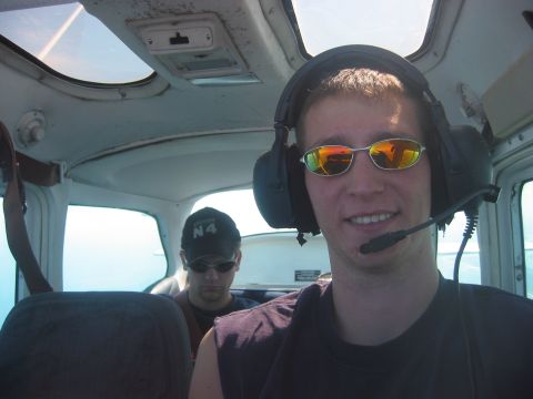 1989 Ford Bronco - Me (flying) and Sheldon flying to East Carolina University from Greenville March 3rd 2006.