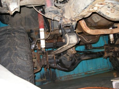 1994 Ford Bronco - I used stock shock mounts. Factoy brake lines, just make new brackets. Stock springs, nice ride.
