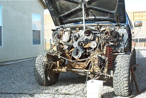1986 Ford Bronco - 4" Rancho lift D44 TTB before it was swapped for D60
