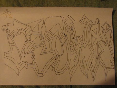 1980 Ford Bronco - A sketch of graffiti art is shown, with a website logo visible at the bottom.