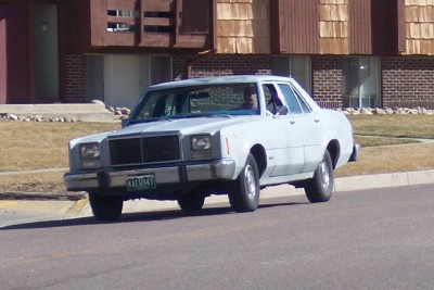 1972 Ford Ranchero - This sedan's body style suggests a 1977 model year, not a 1972 Ford Ranchero.