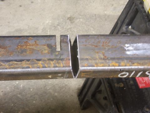 1990 Chevrolet Suburban - Cuts to make a bend in the tube.