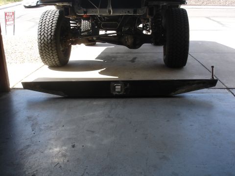 1996 Ford Bronco - This is what I have so far. It started with a piece of 2x6. I tappered the ends for maximum clearance and flush mounted a reciever. I am us…
