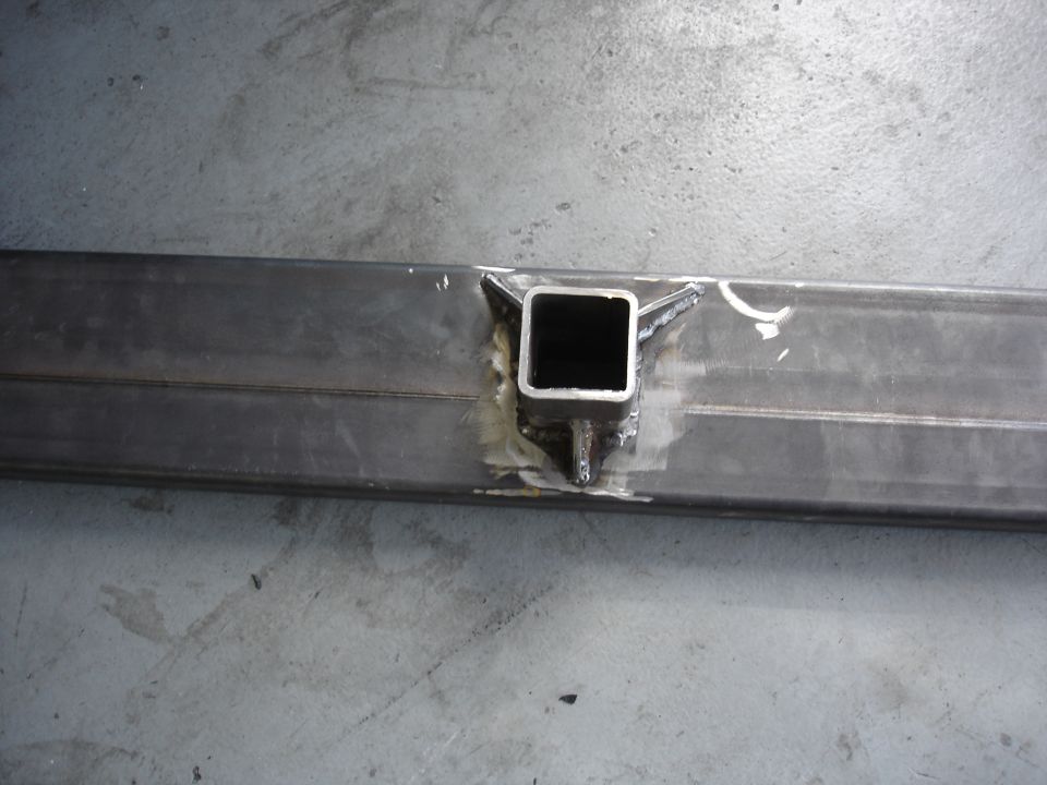 rear shot of reciever. I gusetted it with 1/4" plate for extra strength.