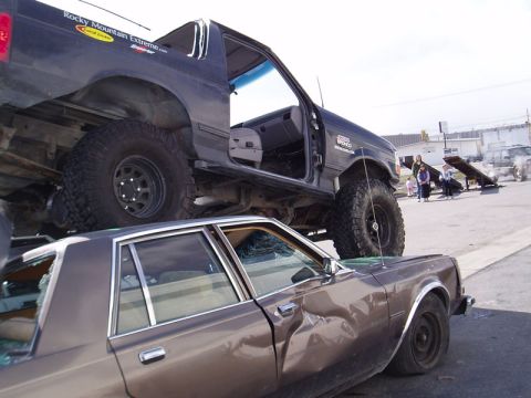 1996 Ford Bronco - Coming back over it again the other way. Kids really loved it!