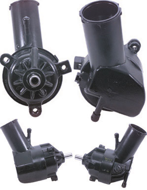 1991 Ford Bronco - This image displays a power steering pump from various perspectives, highlighting its design and components.