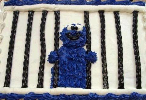 1996 Ford Probe - A cake decorated to look like Cookie Monster behind bars.
