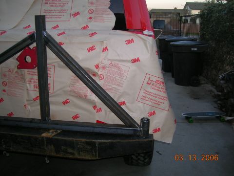 1985 Ford Bronco - rt side of carrier with hinge installed.