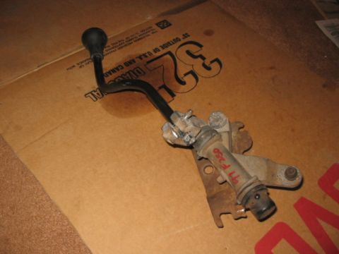1995 Ford Bronco - Transfer case shift lever assembly, possibly from a 1991 Ford F-250.