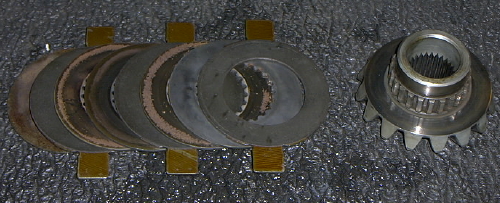 Differential clutch pack and ring gear