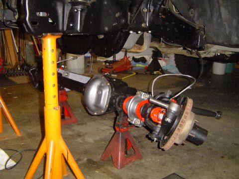 1989 Ford Bronco - Slid the axle under the truck