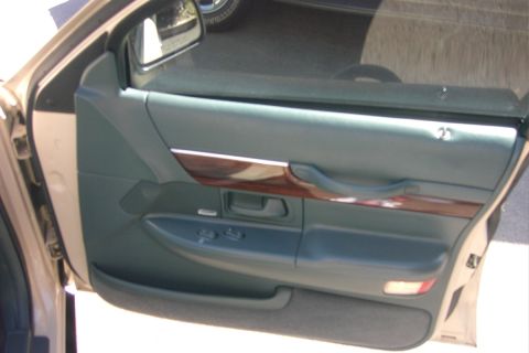 1996 Mercury Grand Marquis - RH front door panel Note Alpine speaker grille logo, also the faint metallic shine of the Alpine type-Rs behind the grille.