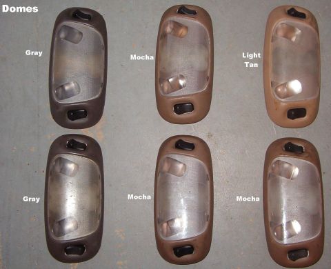 1983 Ford Bronco - Plastic Dome Lamps fit in place of older chrome map-light dome lamps with no modification. All need cleaning. Bulbs may be missing or burne…