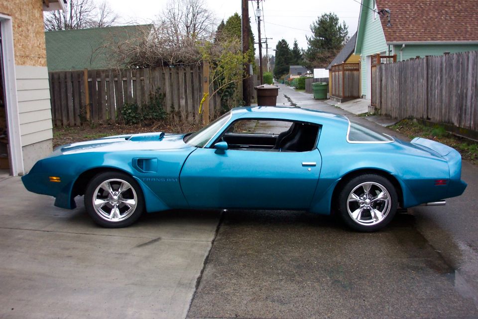 Blue 1979 Pontiac Trans Am parked on driveway