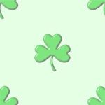 2000 Ford Crown Victoria - Repeating shamrock pattern, likely for St. Patrick's Day decoration.