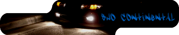 Black vehicle part with blue graffiti text "BUD CONTINENTAL" and red background