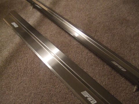 1995 Ford Probe - These are two metal door sill plates with a logo that reads "SPRO" on them.