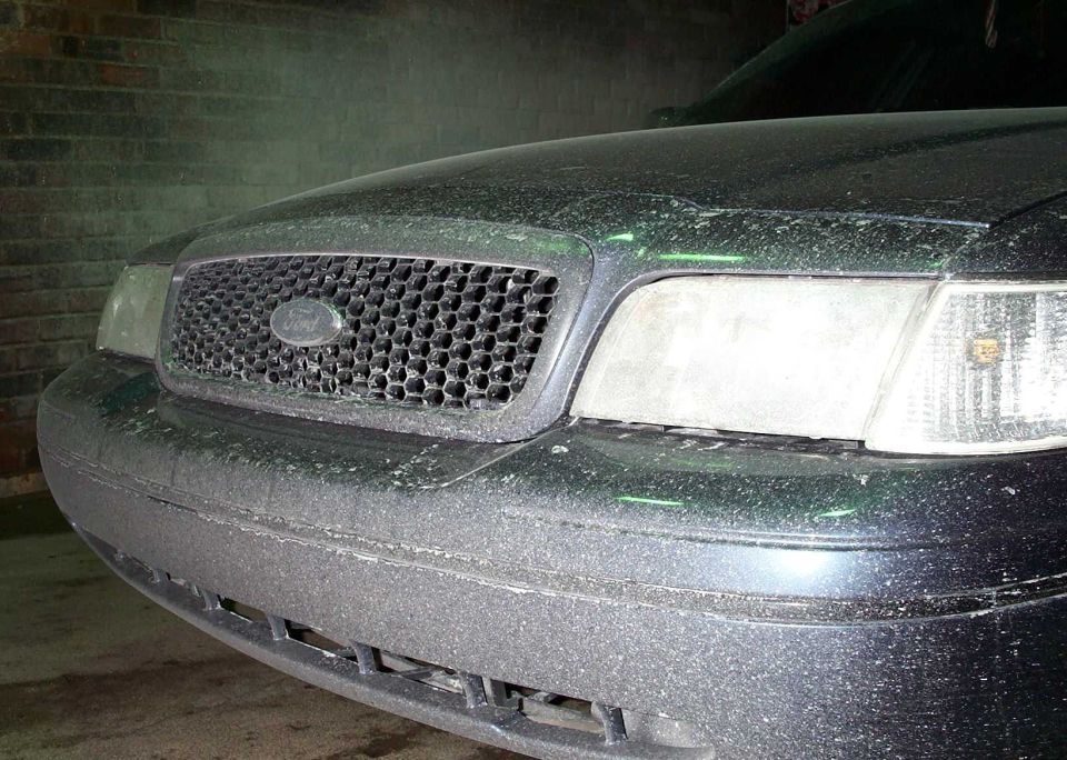 Winter grime. Yes, I was about to wash the Vic in mid winter.