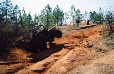1995 Ford Bronco - Ed getting some air.