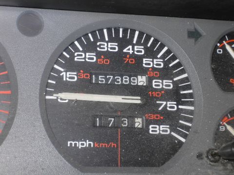 1993 Jeep Cherokee - Instrument cluster from a 1993 Jeep Cherokee, displaying mileage and trip meter readings.