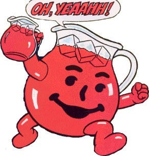 1995 Ford Bronco - The Kool-Aid Man, a popular advertising mascot, is depicted here with a pitcher of his signature drink and a cheerful exclamation.