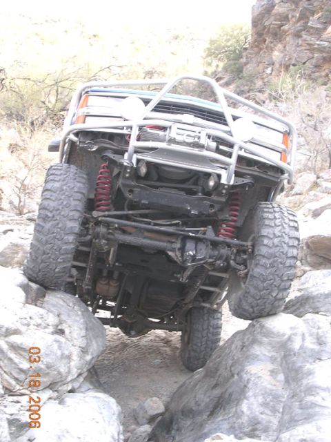 1994 Ford Bronco - This 1994 Ford Bronco navigates a rocky trail, its off-road capabilities.