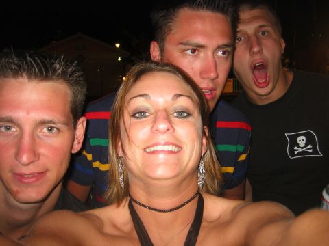 1989 Ford Bronco - A group of friends captures a selfie moment, with expressions ranging from smiles to surprise.