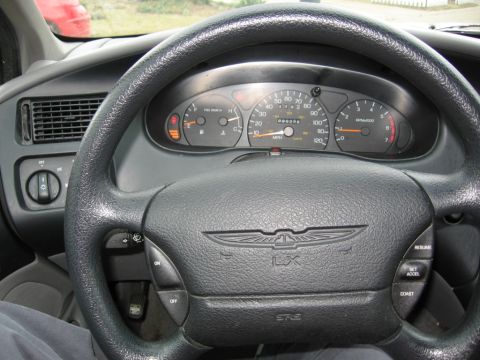 1995 Ford Thunderbird - The interior of a 1995 Ford Thunderbird LX shows the steering wheel, dashboard, and instrument cluster.