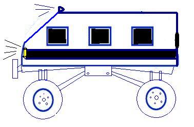 1988 Ford Bronco - This diagram shows a custom van conversion with a unique suspension system and multiple windows.