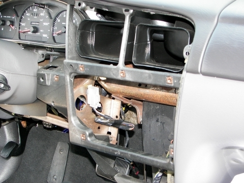 2000 Ford Taurus - Audio System Installation - Stripped dash for Metra Dash Kit and Pioneer Head Unit install