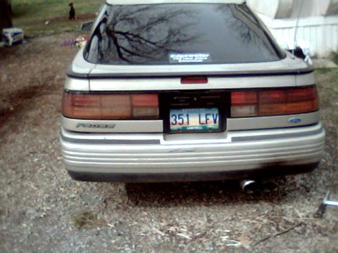 1989 Ford Probe - Rear view of a silver car, identified by the 'PROBE' badge and license plate '351 LFV'.