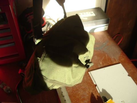 1989 Ford Bronco - in a $10 army surplus gas mask bag