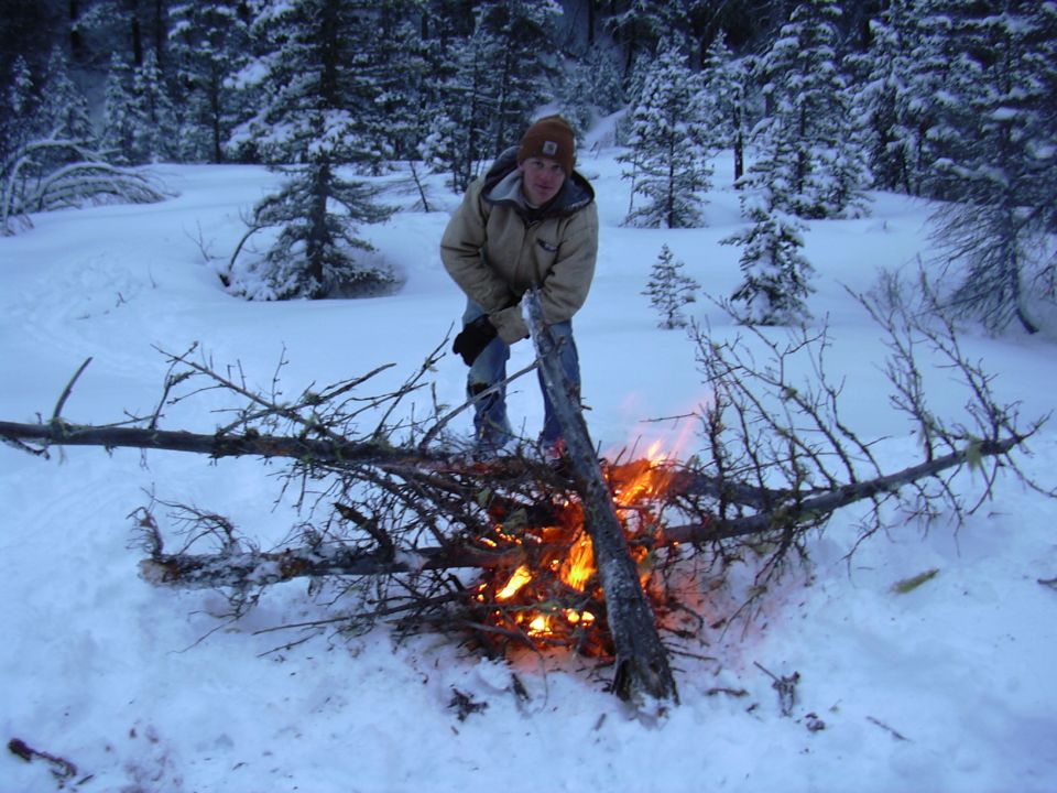 Finally got a good fire going before it got dark